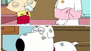 Family guy stewie beats up brian both scenes at the same time [upl. by Shirlie]