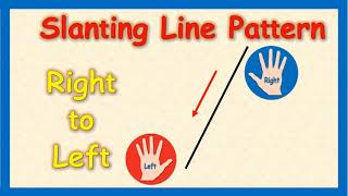 Prewriting Skill  Pattern for kids  Right to left slanting line  Left to right slanting line [upl. by Erick893]