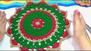 individuales para Navidad muy facil y Rapido A Crochet [upl. by Dorran]