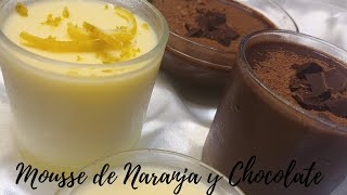 MOUSSE De NARANJA y CHOCOLATE Con SOLO 2 INGREDIENTES Sin ALMIDONESSin Azúcar😋 [upl. by Nal]