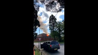 Fire at Broadmoor Psychiatric Hospital as Large Flames Seen Inside Walled Site [upl. by Terri]