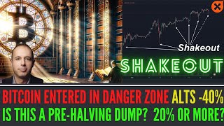 Crypto Bloodbath Bitcoin Entered The PreHalving Dump Danger Zone I Altcoins Drop 40 [upl. by Assilla]