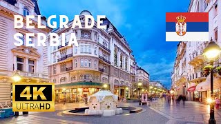 4K Belgrade Serbia  Walking Tour through the Heart of the City [upl. by Donal]