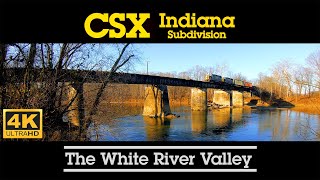 CSX Indiana Subdivision  The White River Valley [upl. by Veal493]