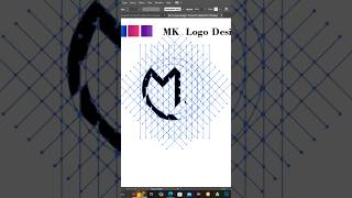 Letter KM logo Design in Adobe illustrator lettermarklogo illustratortutorial shorts logodesign [upl. by Harret]