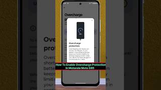 Motorola Moto G85 5G How To Enable OverCharge Protection motorola motog85 [upl. by Ayidah]