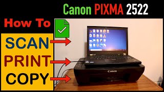 How To Copy Print Scan with Canon PIXMA MG2522 Printer [upl. by Essie973]