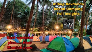 Alibag Beach Camping Revedanda Beach camping tour tourism travel beach hitstourvlogs [upl. by Asilahs300]