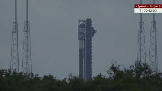 Replay SpaceX scrubs Falcon 9 rocket launch due to high winds [upl. by Whittaker]