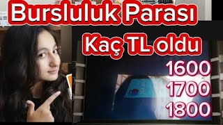 Bursluluk Maaşı Zammı kaç TL oldu 🤔160017001800😊💸bursluluk [upl. by Enyrat]