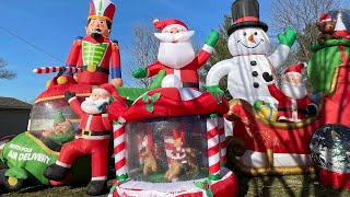 HUGE Christmas 2020 Airblown Inflatable display [upl. by Egroj]