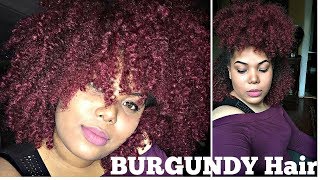 How I Dye My Natural Hair BURGUNDY  Adore SemiPermanent Dyes [upl. by Thurlough]