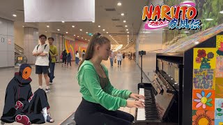 I played SADNESS AND SORROW from NARUTO on piano in public [upl. by Carlye]