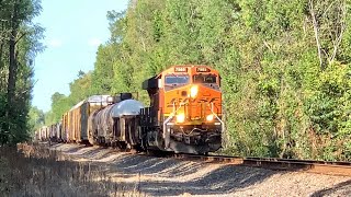 Extremely Long Trains Over 2 Miles Long Standing Between CSX amp Norfolk Southern Trains DPUs [upl. by Tamqrah526]