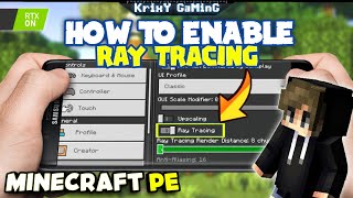 HOW TO ENABLE RAY TRACING IN MINECRAFT POCKET EDITION  MINECRAFT RTX  2023 [upl. by Diskson472]