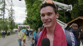 Felix Engelhardt  Interview at the finish  Stage 8  Tour de Suisse 2024 [upl. by Anom]