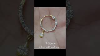 Most beautiful new gold nath designs with weight trending new shortvideo [upl. by Rehpotsirhc]