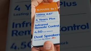 Tecno spark Go 1 smartphone shortvideo [upl. by Atteynek]