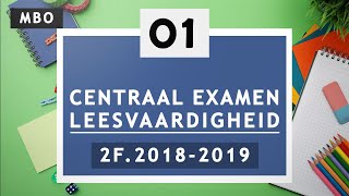 Facet examen Nederlands 2F lezen en luisteren DEEL 1  20182019  Begrijpend lezen oefenen [upl. by Akyeluz721]