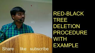 REDBLACK TREE DELETION OPERATION  PROCEDURE  EXAMPLE  DATA STRUCTURES [upl. by Lodhia]