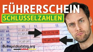 Schlüsselzahlen im Führerschein Kennst du die Bedeutung der 01 [upl. by Edeline]