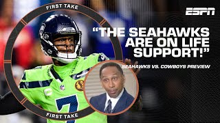 The Seahawks are on LIFE SUPPORT 🗣️ Stephen A says they NEED a win over Dallas  First Take [upl. by Galina454]