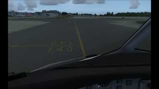 Flybe Dash 8  Q400 Landing and Taxi at London Gatwick Airport  FSX [upl. by Enylorac]