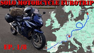 Solo motorcycle Eurotrip Ep1  Shipping preparation unwrapping [upl. by Schwerin]