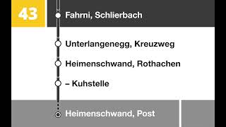 STI Ansagen • 43 • Thun – Steffisburg – Fahri – Unterlangenegg – Heimenschwand [upl. by Lat791]