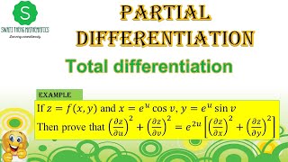 Partial Differentiation Example of total Differentiation If zfx y and xeu cosv yeu sinv [upl. by Remsen517]