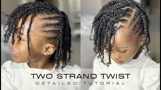 Kids styles Two strand twist on natural hair [upl. by Inaliel929]