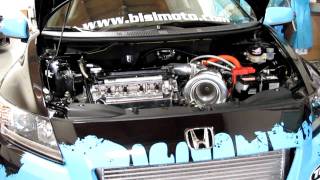 Bisimoto 533hp Honda CRZ sport hybrid 2steplaunch control test [upl. by Aisenet351]