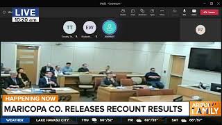 WATCH Maricopa County is now releasing the automatic recount results for the 2022 election [upl. by Siraf]