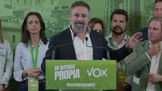 Discurso de Santiago Abascal tras las eleccionescatalanas quot¡VOX se consolidaquot [upl. by Retla]