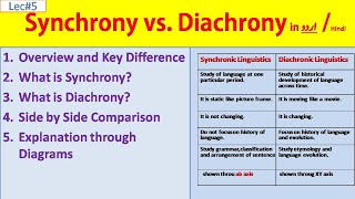 What is Synchrony and Diachrony in LinguisticsExplanation and example in Urdu HindiLiterary World [upl. by Margarita]