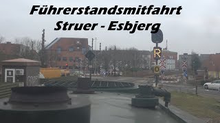 Führerstandsmitfahrt Dänemark Struer  Esbjerg DSB MT152 [upl. by Aehsa]