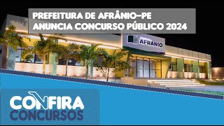 Concurso Prefeitura de AfrânioPE 2024 Edital em breve [upl. by Agathe]