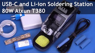 SDG 335 Aixun 80W USBC and Battery Powered T380 Soldering Station [upl. by Keffer]