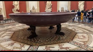 4K Sala Rotonda Room or Round Hall at the Vatican Museum  Rome Italy  ECTV [upl. by Hadleigh]