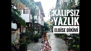 YAZLIK ELBİSE DİKİMİ KALIPSIZ Yazlık Elbise Nasıl Dikilir  Summer Fashion [upl. by Maynard]