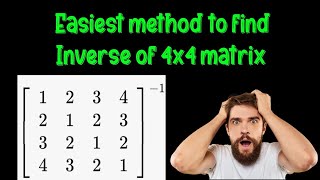 Inverse of 4x4 matrixinverse of 4x4 matrix by Gauss Elimination Gauss Elimination method [upl. by Rolyak]