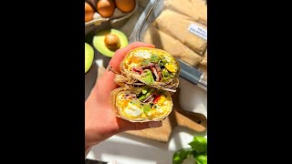 baked feta eggs  meal prep breakfast burritos I breakfastideas mealprep [upl. by Odraleba443]