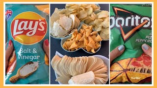 Filling Platter With CHIPS  Oddly Satisfying  ASMR [upl. by Aisena6]