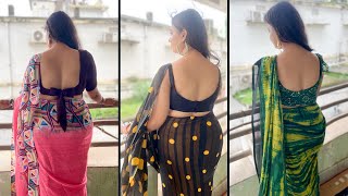 Latest Saree Back Pose  Official Prevue  All About Back Walk  Saree Fashion  Low Waist saree [upl. by Zed530]