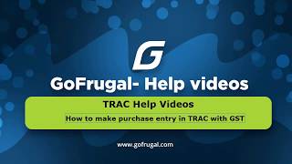 GoFrugal TRAC  Purchase Entry with GST  Tamil [upl. by Ecyarg]