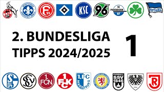 Bundesligatipps 2Liga  1Spieltag  Saison 20242025 [upl. by Krystyna759]