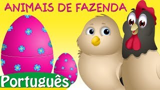 Animais De Fazenda Nenéns Learn Farm Animals  Ovos de Surpresa Brinquedos  ChuChu TV [upl. by Athallia]