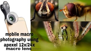 Apexel 1224× Macro lens  ReviewImage Video Sample shots  Mobile Macro Photography [upl. by Noved]