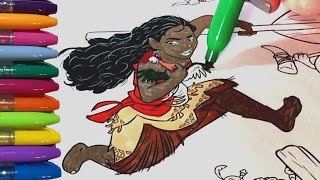 MOANA  Disney Princess MOANA and the pirates coloring for kids [upl. by Ilatan]