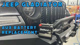 Jeep Gladiator  Aux Battery Replacement [upl. by Verine]